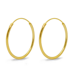 Onderdelen DQ metaal oorbellen creolen 26mm Goud (nikkelvrij)