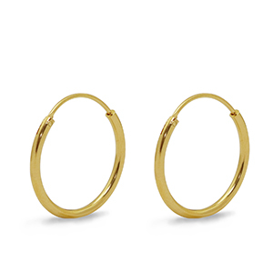 Onderdelen DQ metaal oorbellen creolen 20mm Goud (nikkelvrij)