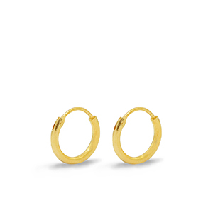 Onderdelen DQ metaal oorbellen creolen 12mm Goud (nikkelvrij)
