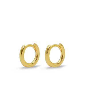 Onderdelen DQ metaal oorbellen creolen 11mm Goud (nikkelvrij)