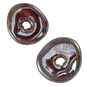 DQ Grieks keramiek kralen donut Dark brick brown
