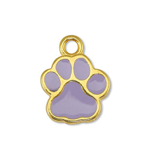 Bedels DQ metaal hondenpoot Lilac-Goud (nikkelvrij)