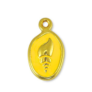 Bedels DQ metaal schelp Yellow-Goud (nikkelvrij)