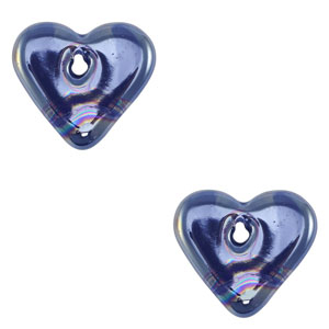 DQ Grieks keramiek kralen hart Dark blue