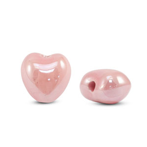 DQ Grieks keramiek kralen hart Pink