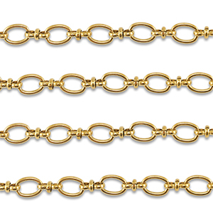 Roestvrij stalen (RVS) Stainless steel onderdelen jasseron ovaal Gold
