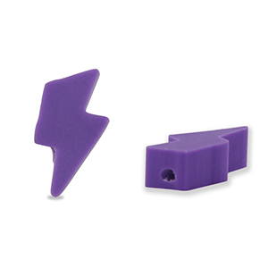 Polymeer kralen bliksem Purple