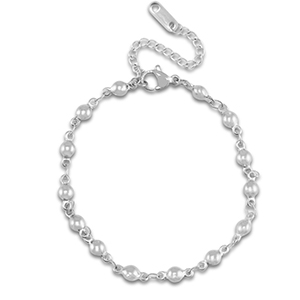 Roestvrij stalen (RVS) Stainless steel armbanden ball Silver