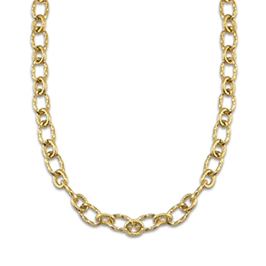 Roestvrij stalen (RVS) Stainless steel schakelkettingen twisted Gold
