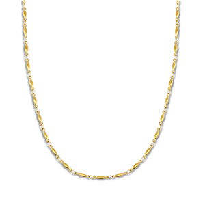 Roestvrij stalen (RVS) Stainless steel kettingen ovaal Gold
