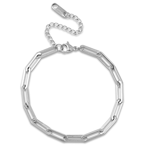 Roestvrij stalen (RVS) Stainless steel schakelarmbanden Silver