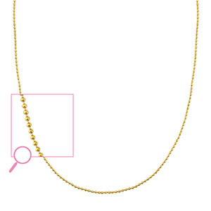 Roestvrij stalen (RVS) Stainless steel kettingen ball chain Mix & Match Goud