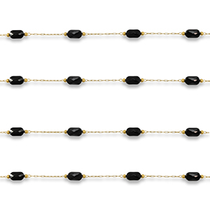Roestvrij stalen (RVS) Stainless steel onderdelen jasseron ovaal Gold-black