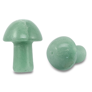 Natuursteen kralen aventurijn kwarts paddenstoel Jade green