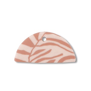 Polymeer hangers half rond Light peach pink-light brown