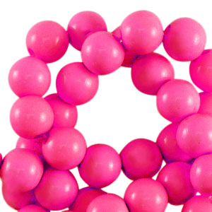 6 mm acryl kralen shiny Fuchsia pink