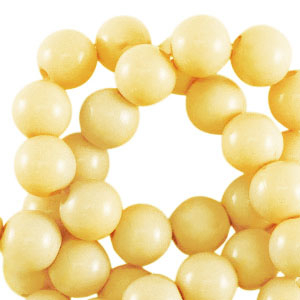 4 mm acryl kralen shiny Daffodil yellow