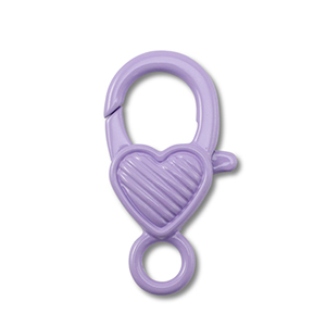 Gekleurde onderdelen karabijnslot hart Purple