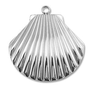 Roestvrij stalen (RVS) Stainless steel hangers schelp Silver