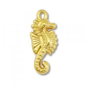 Roestvrij stalen (RVS) Stainless steel bedels zeepaard Gold