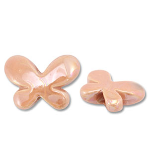 DQ Grieks keramiek kralen vlinder Coral peach