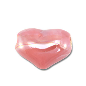 DQ Grieks keramiek kralen hart Mauve pink