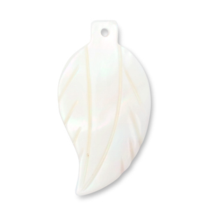 Schelp hangers blad White (natuurlijke kleur schelp)