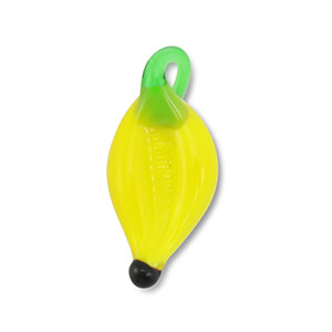 Glasbedels peper Yellow-green-black