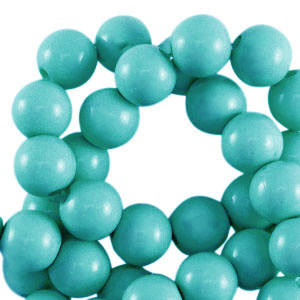 8 mm acryl kralen shiny Aqua green