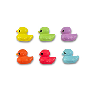 Kralen metaal enamel eend Multicolour