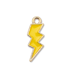 Bedels metaal enamel bliksem Gold-yellow