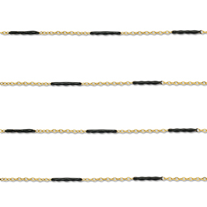 Roestvrij stalen (RVS) Stainless steel onderdelen jasseron met staaf Gold-black