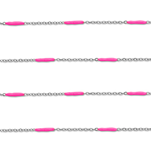 Roestvrij stalen (RVS) Stainless steel onderdelen jasseron met staaf Silver-pink