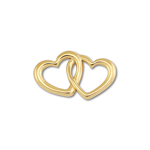 Roestvrij stalen (RVS) stainless steel onderdelen tussenstuk hart Gold