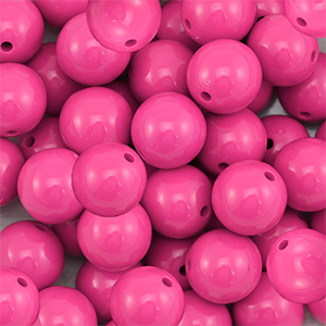 16 mm DQ acryl kralen Magenta pink