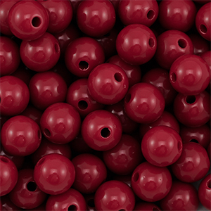 10 mm DQ acryl kralen Wine red