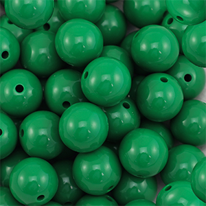 14 mm DQ acryl kralen Dark green
