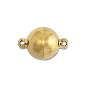Roestvrij stalen (RVS) stainless steel onderdelen magneetsluiting bal 10mm Gold