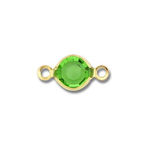 Roestvrij stalen (RVS) stainless steel onderdelen tussenstuk rond Gold-green