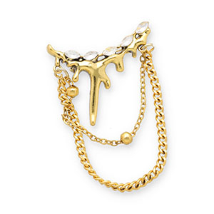 Broches druppels Gold-transparent