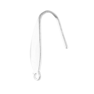 Roestvrij stalen (RVS) Stainless steel onderdelen oorbellen / oorhanger met oogje Silver