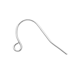 Roestvrij stalen (RVS) Stainless steel onderdelen oorbellen / oorhanger met oogje Silver