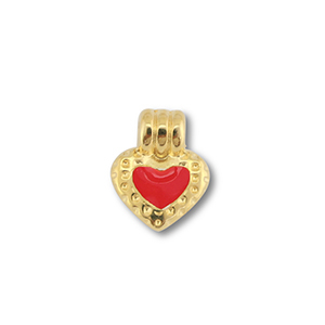 Bedels DQ metaal hart Goud (nikkelvrij)-red