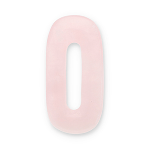 Natuursteen hangers rozenkwarts ovaal Light pink-white