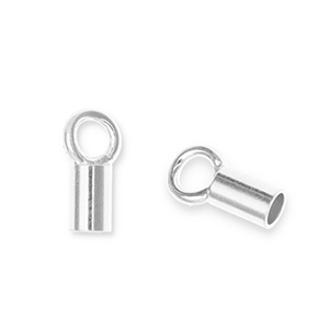 Onderdelen DQ Eco-brass&reg; metaal eindkap Antiek zilver (nikkelvrij)