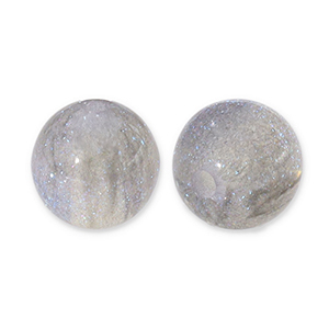 8 mm acryl kralen met glitter Grey-turquoise