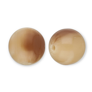 Resin kralen 12mm Camel-light brown