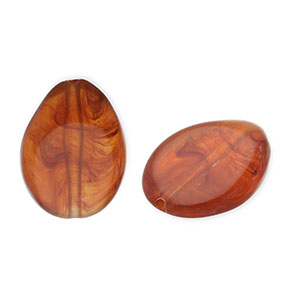 Acryl kralen druppel Orange brown