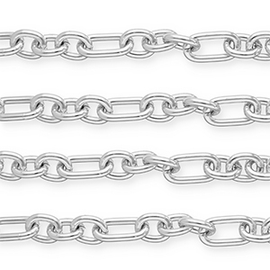 Aluminium onderdelen jasseron ankerketting Silver