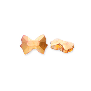 Fashion Facet kralen strik Flame orange-AB coating